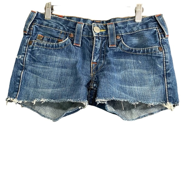 True Religion Classic Blue Jean Shorts - Picture 1 of 4